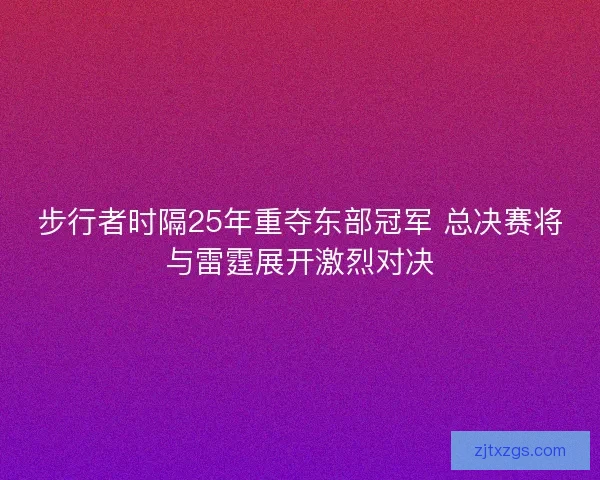步行者时隔25年重夺东部冠军 总决赛将与雷霆展开激烈对决